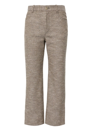 Chloé flared tweed cropped trousers - Yellow