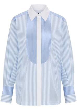 BOSS vertical-striped cotton shirt - White