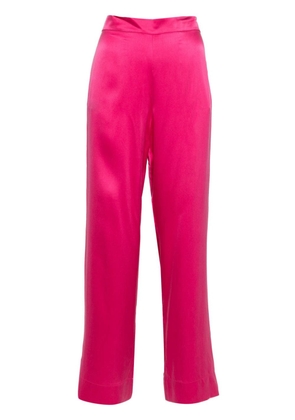 Asceno straight-leg silk trousers - Pink