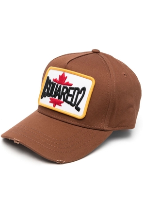Dsquared2 logo-patch baseball cap - Brown