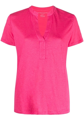 Majestic Filatures short-sleeve linen T-shirt - Pink