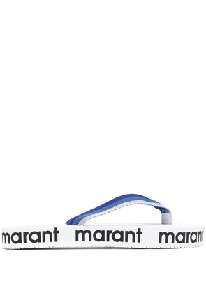 ISABEL MARANT logo-printed flip-flops - Blue