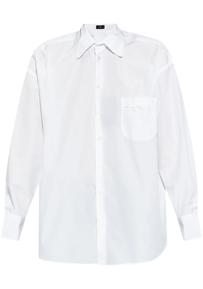ETRO logo-embroidered poplin shirt - White