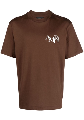 AMIRI logo-print cotton T-shirt - Brown