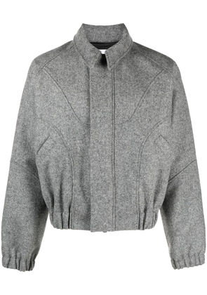 SAGE NATION Ji Ji panelled zipped bomber jacket - Grey