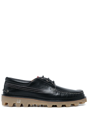 Dunhill lace-up leather boat shoes - Black