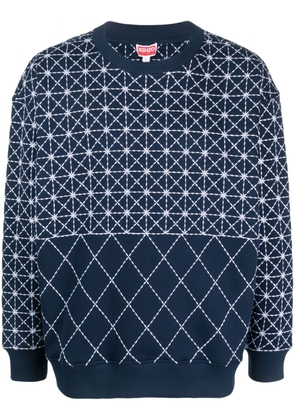 Kenzo Sashiko Stitch embroidered sweatshirt - Blue