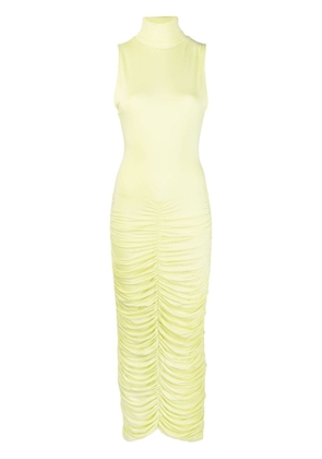 CONCEPTO high neck ruched dress - Green