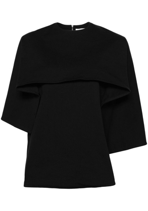 Jil Sander draped-panel cotton T-shirt - Black