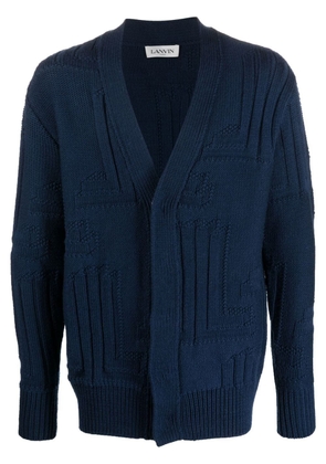 Lanvin concealed-button knitted cardigan - Blue