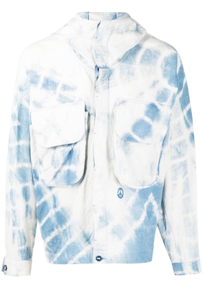 STORY mfg. Forager tie-dye hooded jacket - Blue