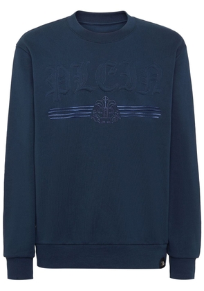 Philipp Plein Gothic Plein cotton sweatshirt - Blue