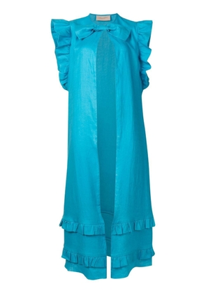 Adriana Degreas ruched sleeveless maxi dress - Blue