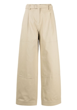 Low Classic wide-leg belted trousers - Neutrals