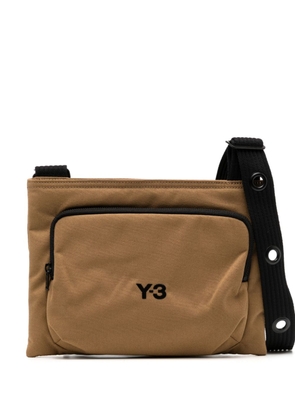 Y-3 Sacoche logo-embroidered messenger bag - Brown