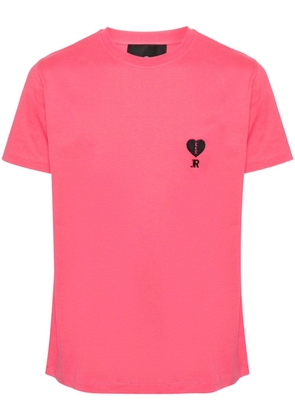 John Richmond logo-embroidered cotton T-shirt - Pink