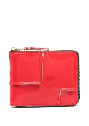 Comme Des Garçons Wallet exposed-seams zip-up wallet - Red