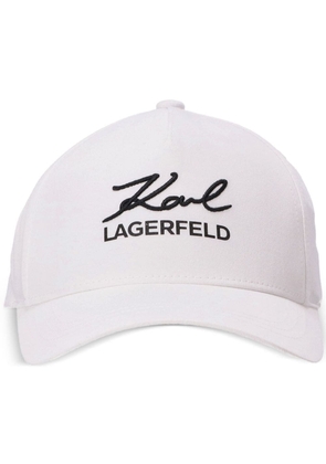 Karl Lagerfeld logo-embroidered baseball cap - White