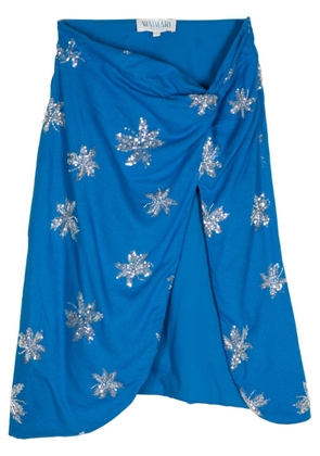 Waimari Ari draped midi skirt - Blue