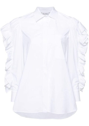 Max Mara Pleiadi ruffle-detail shirt - White