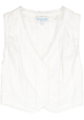 Waimari Ariel broderie-anglaise cotton vest - White