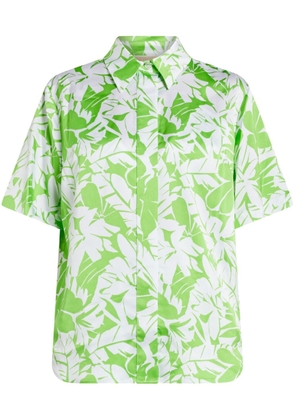 Michael Kors floral-print short-sleeve shirt - Green
