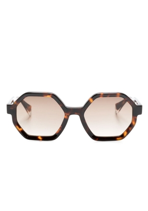 GIGI STUDIOS Shirley geometric-frame sunglasses - Brown