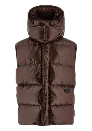 Ferragamo hooded quilted gilet - Brown