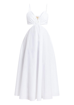 Michael Kors ring-detail cut-out midi dress - White