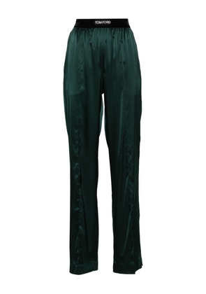 TOM FORD silk satin pyjama bottoms - Green