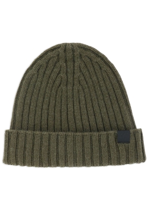 TOM FORD logo-patch cashmere beanie - Green