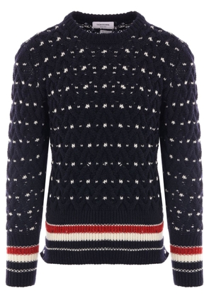 Thom Browne Donegal cable-knit jumper - Blue