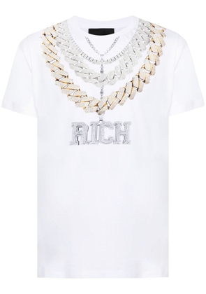 John Richmond jewelry-print cotton T-shirt - White