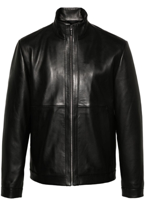 Calvin Klein zip-up leather jacket - Black