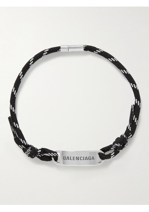Balenciaga - Sterling Silver and Cord Necklace - Men - Silver