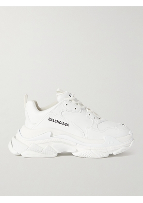 Balenciaga - Triple S Faux Leather Sneakers - Men - White - EU 39