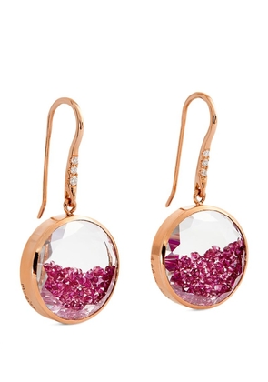 Moritz Glik Rose Gold, Ruby And Diamond Shaker Earrings