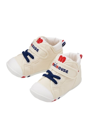 Miki House Velcro High-Top Sneakers