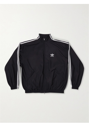 Balenciaga - adidas Striped Logo-Print Cotton-Blend Tech-Jersey Track Jacket - Men - Black - 1