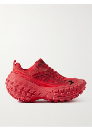 Balenciaga - Bouncer Mesh and Rubber Sneakers - Men - Red - EU 40