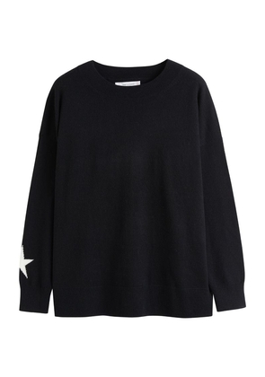 Chinti & Parker Wool-Cashmere Star Slouchy Sweater