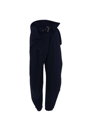 Jw Anderson Wool Fold-Over Trousers