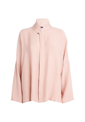 Eskandar Silk Mandarin-Collar Shirt