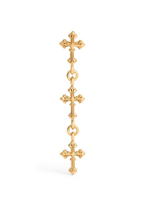 Emanuele Bicocchi Gold-Plated Cross Drop Single Earring