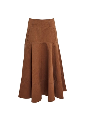 Me+Em Linen-Blend A-Line Skirt
