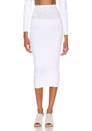 ALAÏA Tube Skirt in Blanc Optique - White. Size 38 (also in 36).