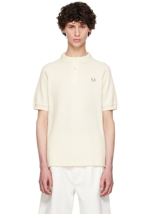 Fred Perry Beige Honeycomb Polo