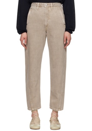LEMAIRE Beige Twisted Jeans