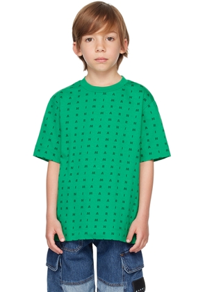 Marni Kids Green Crewneck T-Shirt