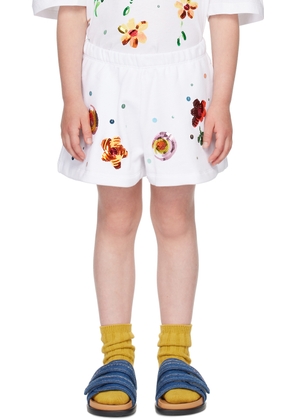 Marni Kids White Sunny Day Shorts